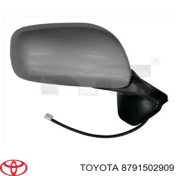 Placa sobreposta (tampa) do espelho de retrovisão direito para Toyota Auris (E15)
