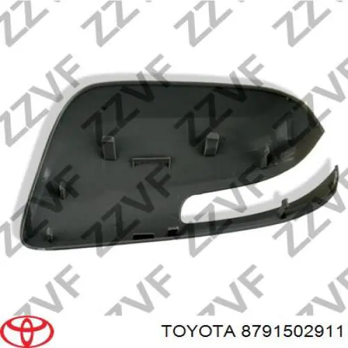 8791502911 Toyota placa sobreposta (tampa do espelho de retrovisão direito)