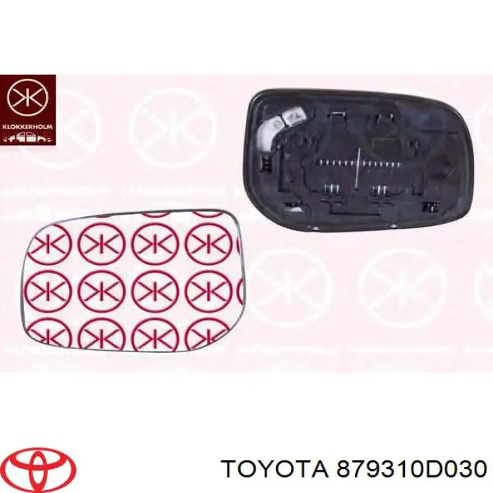 Купить 879310D030 Toyota Стекло правого зеркала заднего вида