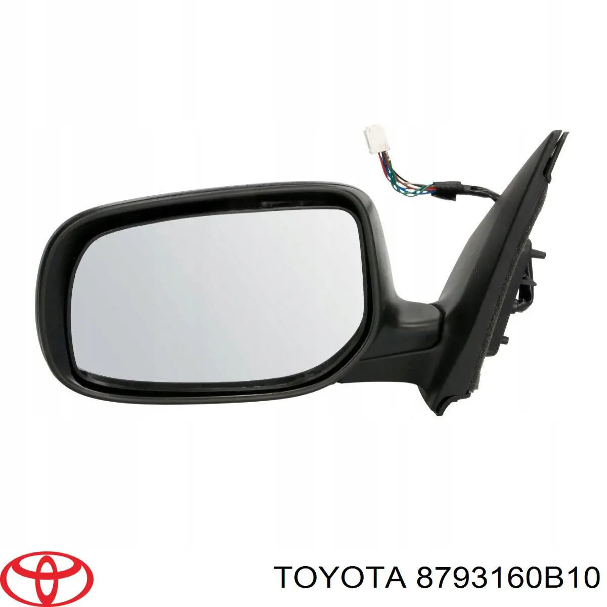 Зеркальный элемент зеркала заднего вида правого на Toyota Land Cruiser J200