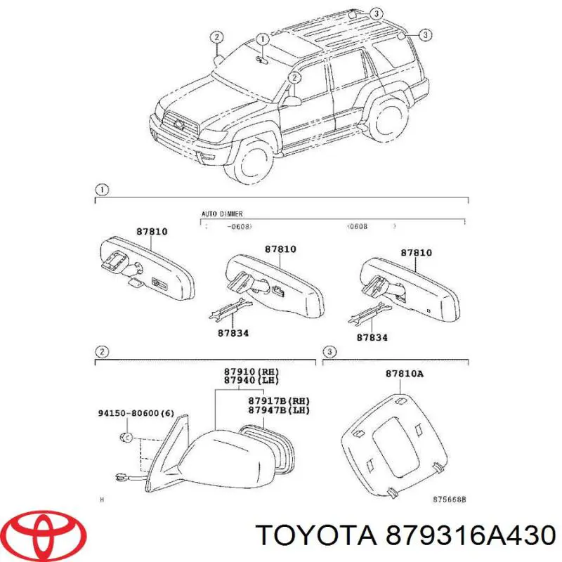  879316A430 Toyota