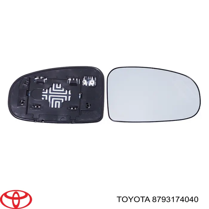 8793174040 Toyota elemento espelhado do espelho de retrovisão direito