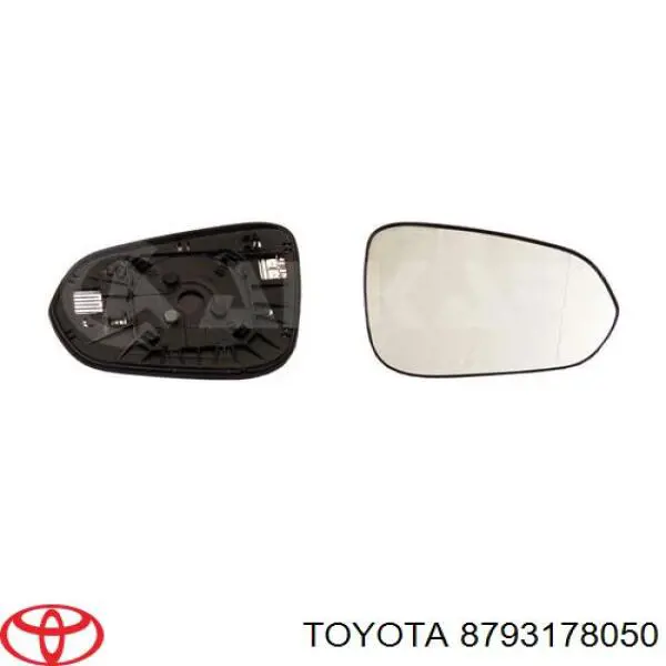 8793178050 Toyota elemento espelhado do espelho de retrovisão direito
