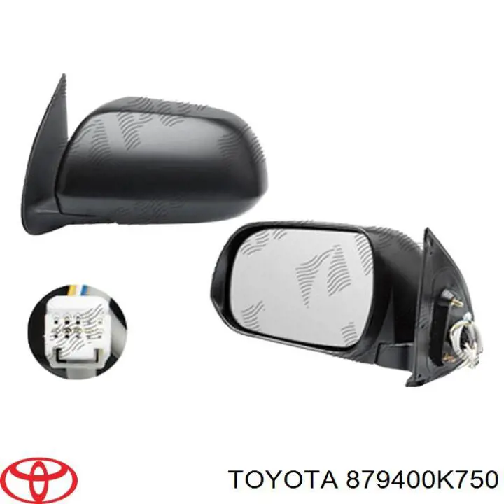 879400K750 Toyota зеркало заднего вида левое