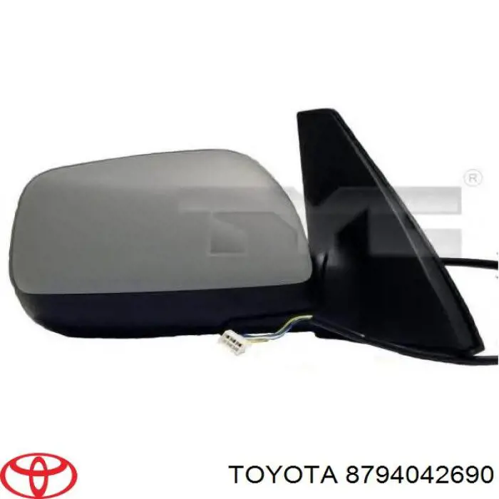 Левое боковое зеркало 8794042690 Toyota