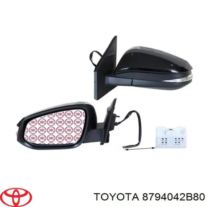 8794042B80 Toyota espelho de retrovisão esquerdo