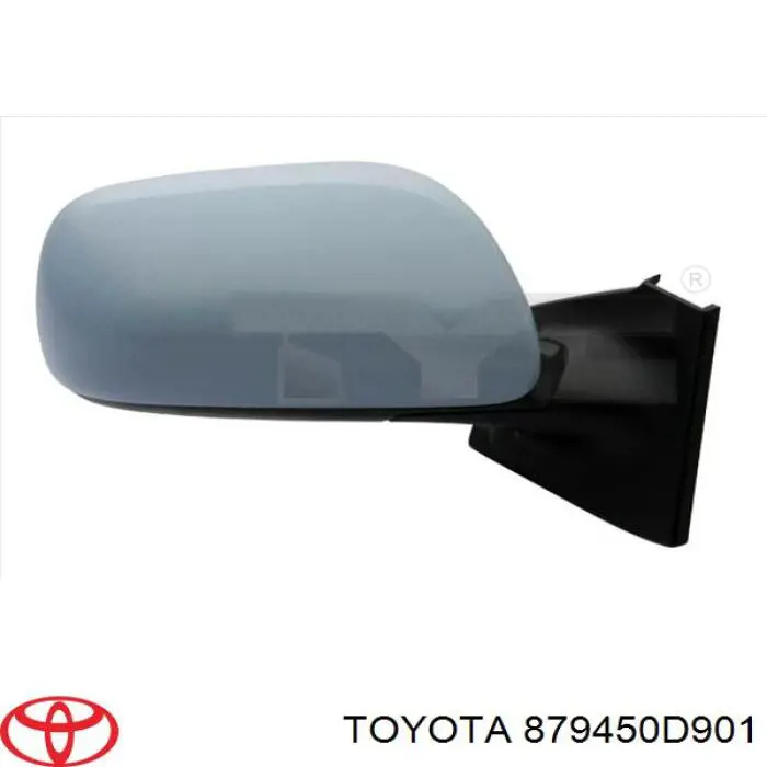 879450D901 Toyota placa sobreposta (tampa do espelho de retrovisão esquerdo)