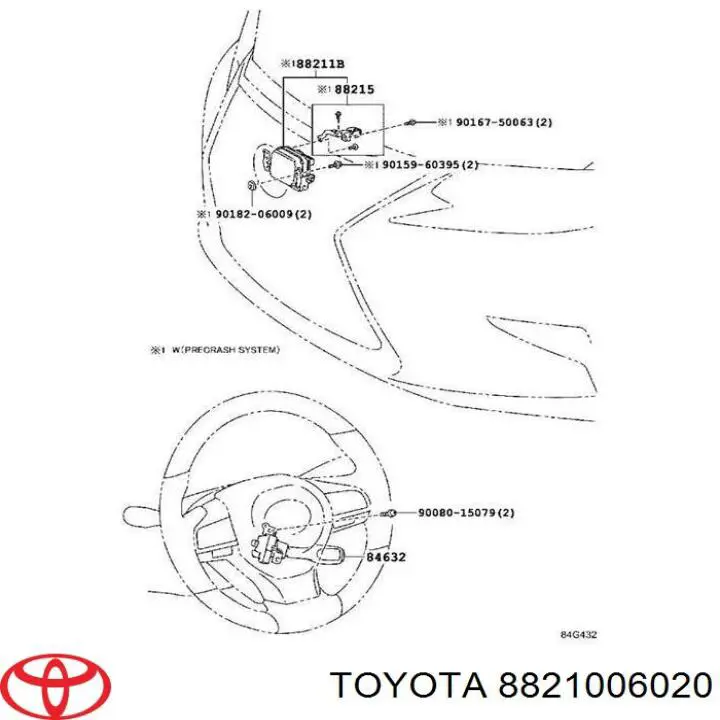 Радарный датчик дистанции Toyota 8821006020 цена, от 276.82 USD