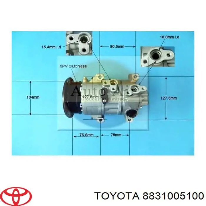 8831005100 Toyota Компрессор хладагента