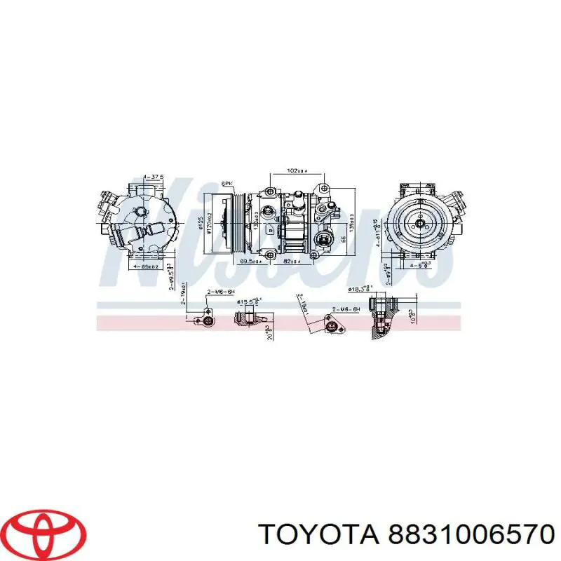 8831042531 Toyota компрессор кондиционера