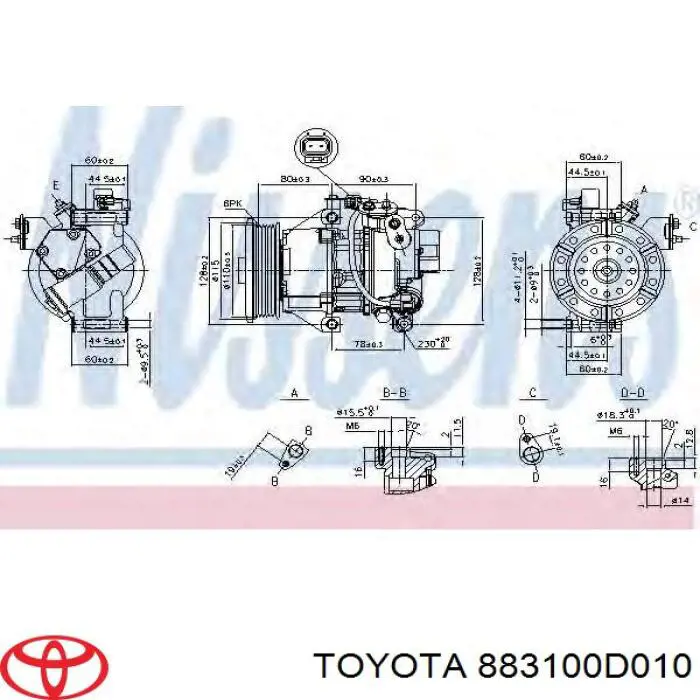 Компрессор кондиционера Toyota Yaris VERSO (Тойота Ярис)