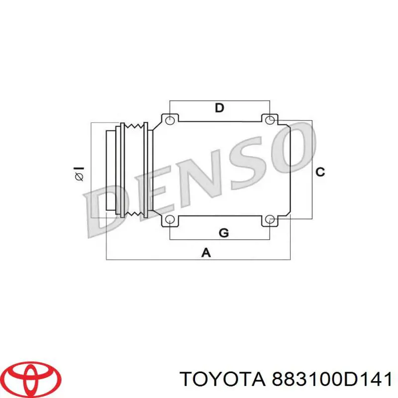 Компрессор кондиционера 883100D141 Toyota