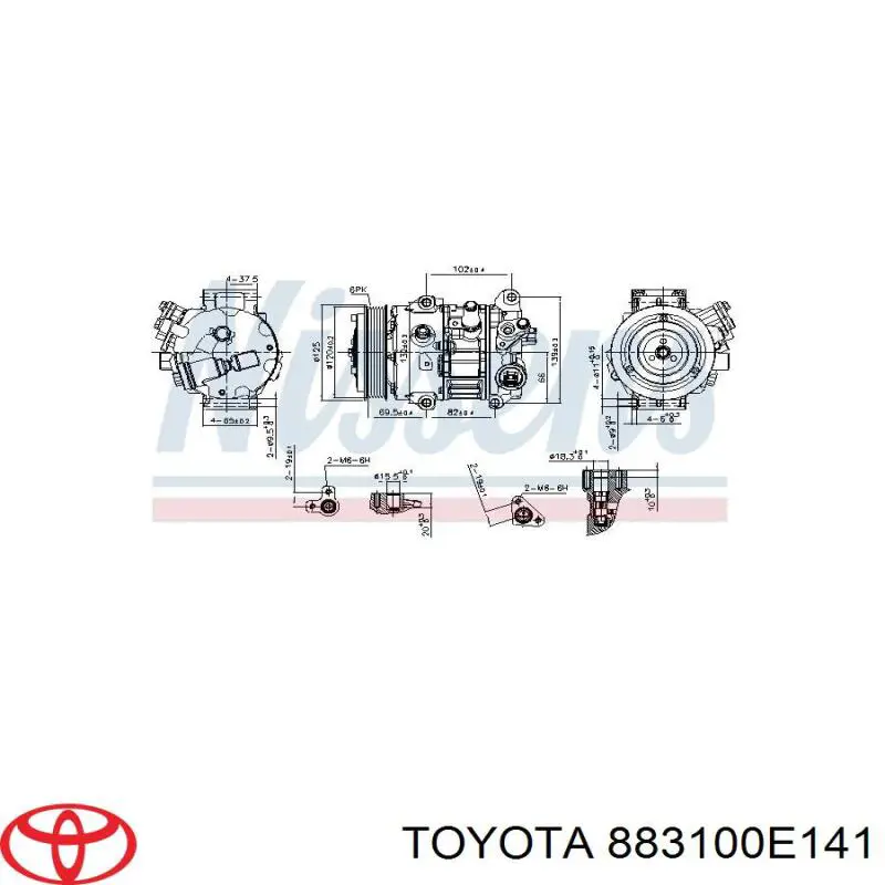 Компрессор кондиционера 8831033330 Denso