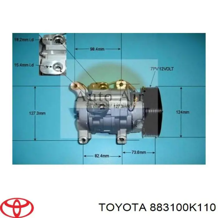 Компрессор кондиционера 883100K110 Toyota