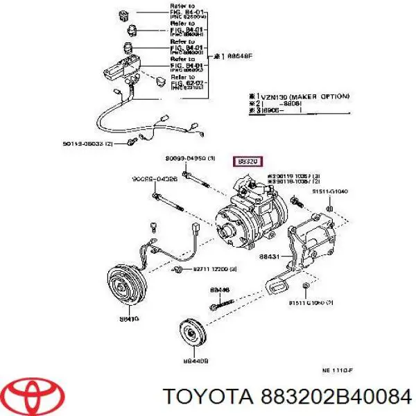 Насос кондиционера Toyota 883202B40084