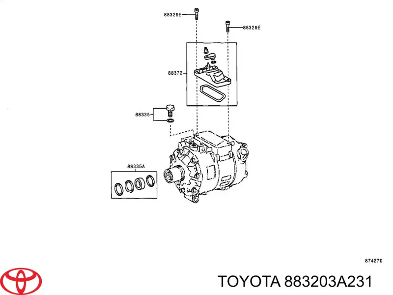 883203A231 Toyota компрессор кондиционера