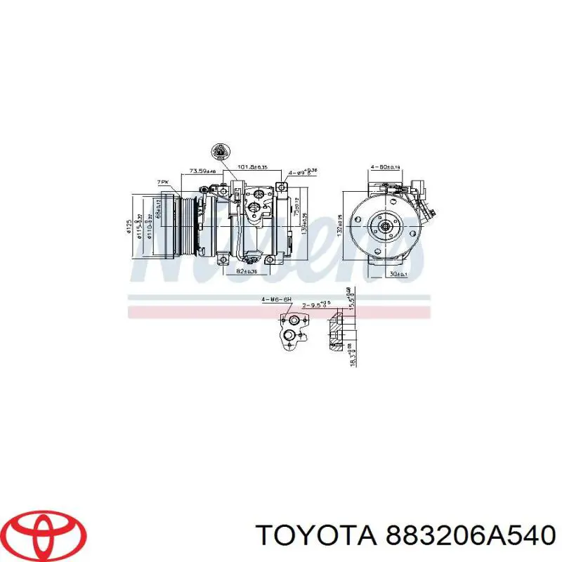 Компрессор кондиционера Toyota Land Cruiser PRADO (Тойота Ланд Крузер)