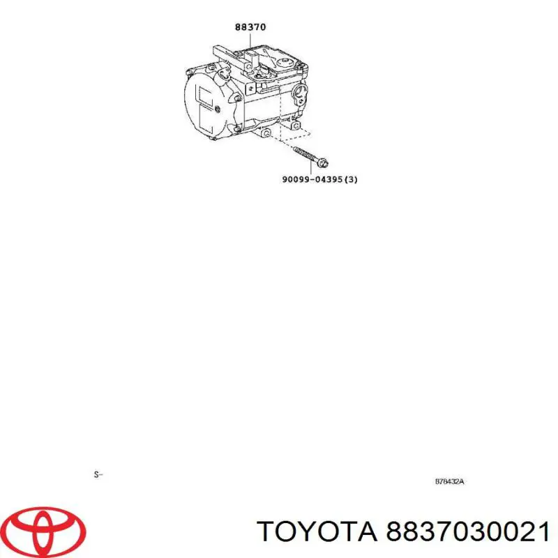 Купить 8837030021 Toyota Компрессор климатической установки
