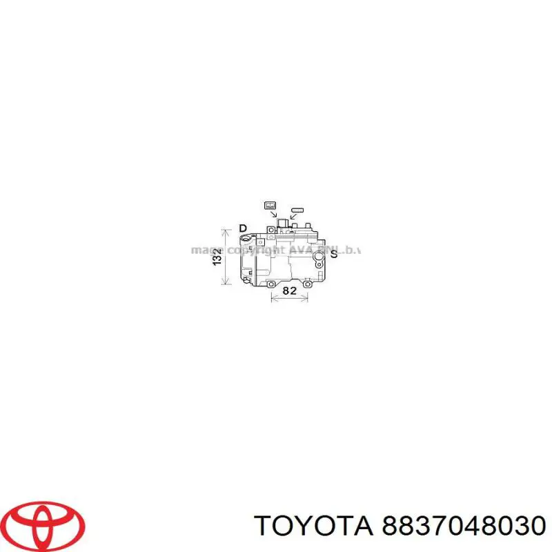 Компрессор кондиционера 8837048030 Toyota