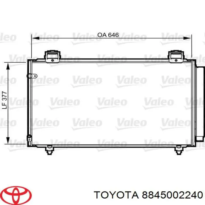 Радиатор кондиционера 8845002240 Toyota