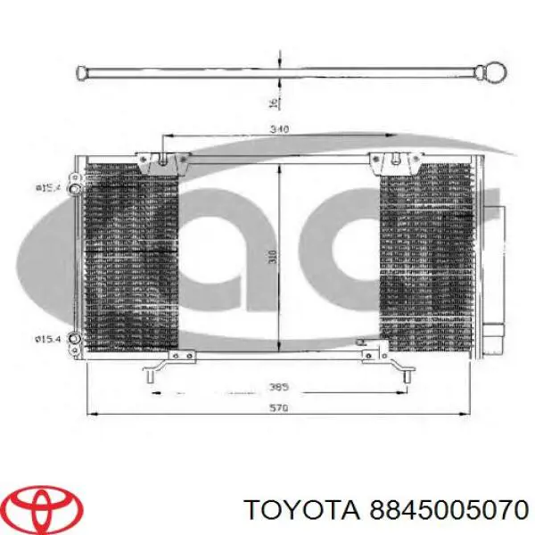 8845005070 Toyota радиатор кондиционера