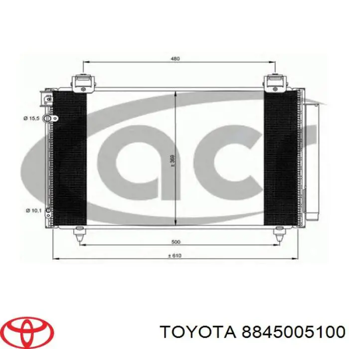 8845005100 Toyota радиатор кондиционера