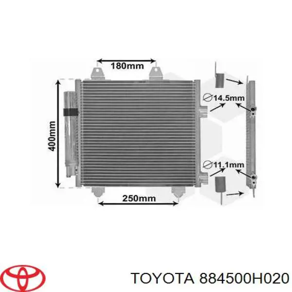 Condensador aire acondicionado 884500H020 Toyota