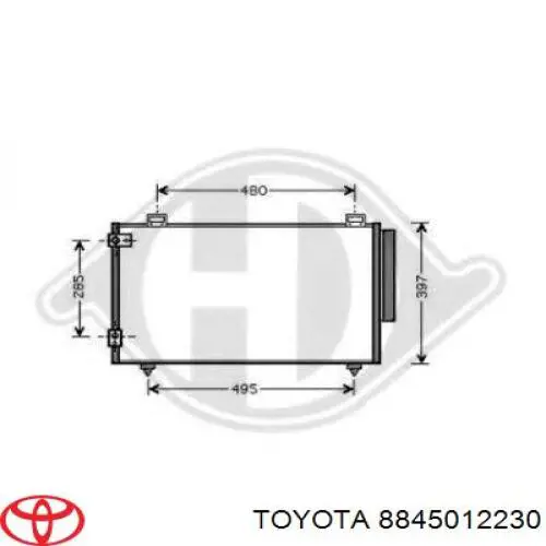 Condensador aire acondicionado 8845012230 Toyota