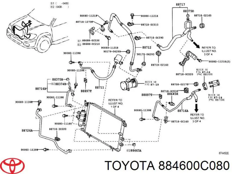 Радиатор кондиционера Тойота Секвоя (Toyota Sequoia)