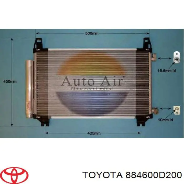 884600D200 Toyota радиатор кондиционера