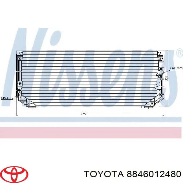 Condensador aire acondicionado 8846012480 Toyota