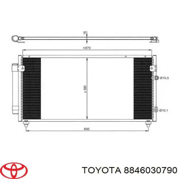 Купить 8846030790 Toyota Радиатор системы охлаждения кондиционера