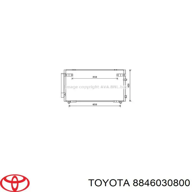 8846030800 Toyota радиатор кондиционера