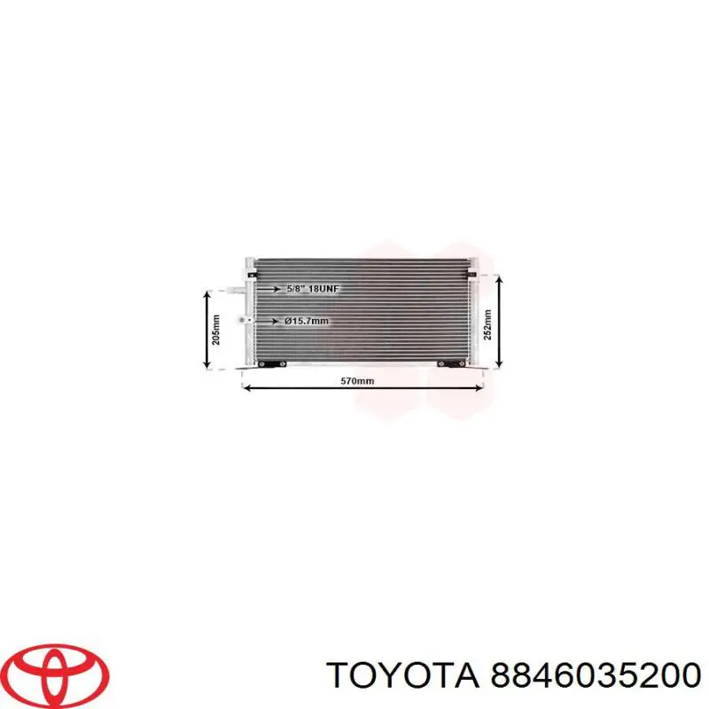 8846035200 Toyota Конденсатор