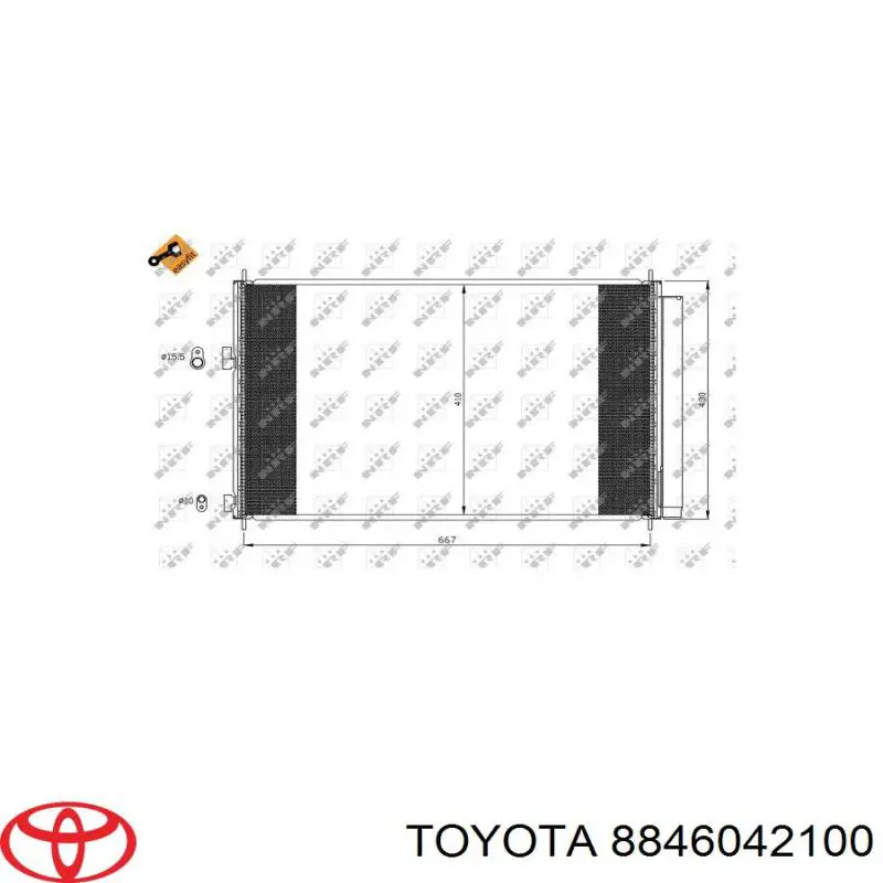 Купить 8846042100 Toyota Радиатор системы охлаждения кондиционера