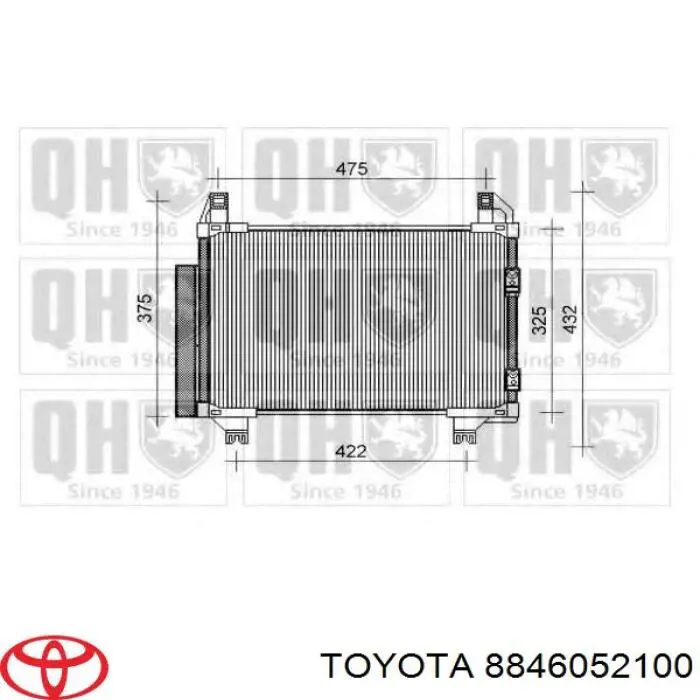 Купить 8846052100 Toyota Радиатор системы охлаждения кондиционера