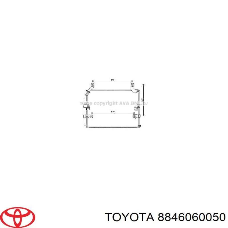 Конденсатор кондиционера Toyota 8884060050 цена, от 825.30 USD