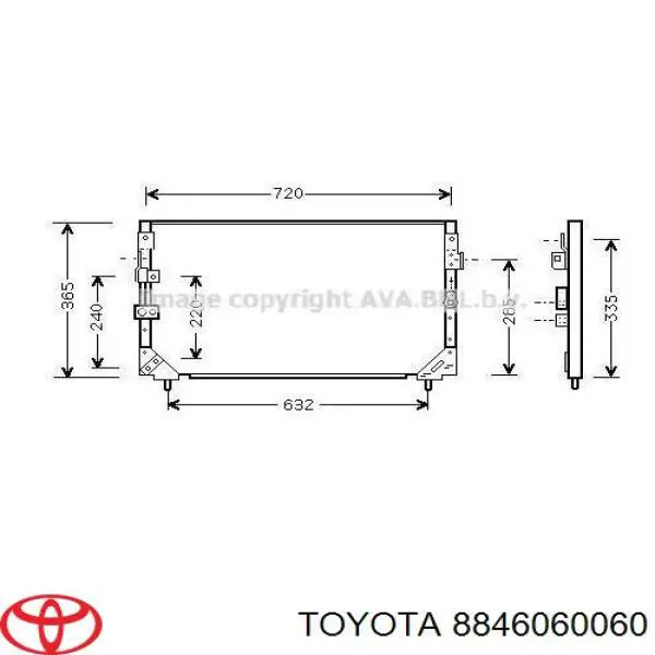 Купить 8846060060 Toyota Радиатор системы охлаждения кондиционера
