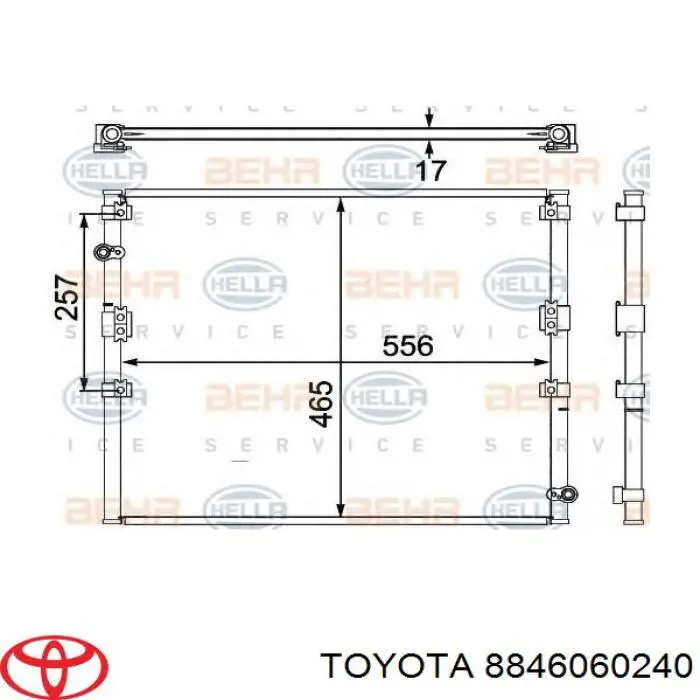 Радиатор кондиционера 8846060240 Toyota