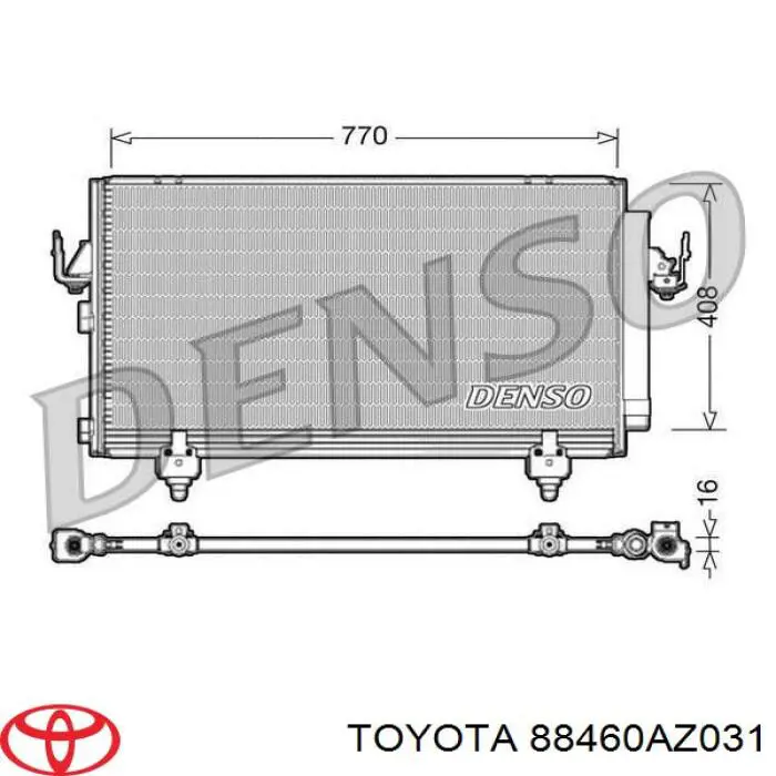 Радиатор кондиционера 88460AZ031 Toyota