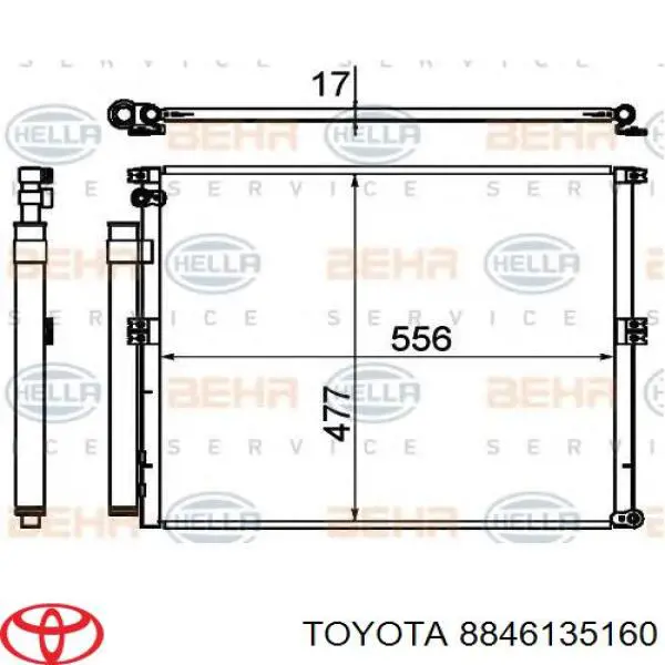 8846135160 Toyota радиатор кондиционера
