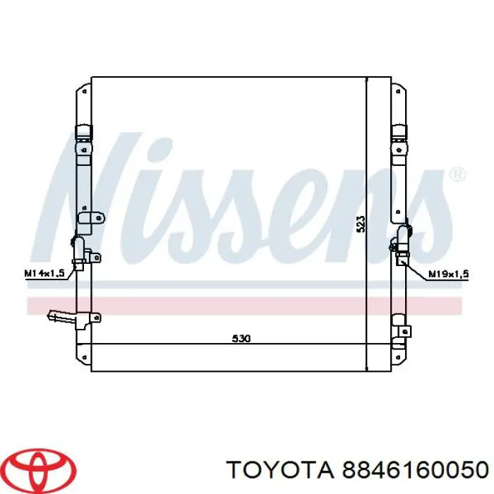 Радиатор кондиционера 8846160050 Toyota