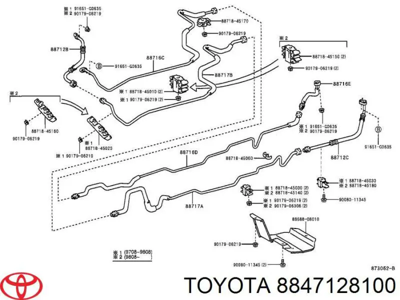 Осушитель кондиционера 8847128100 Toyota