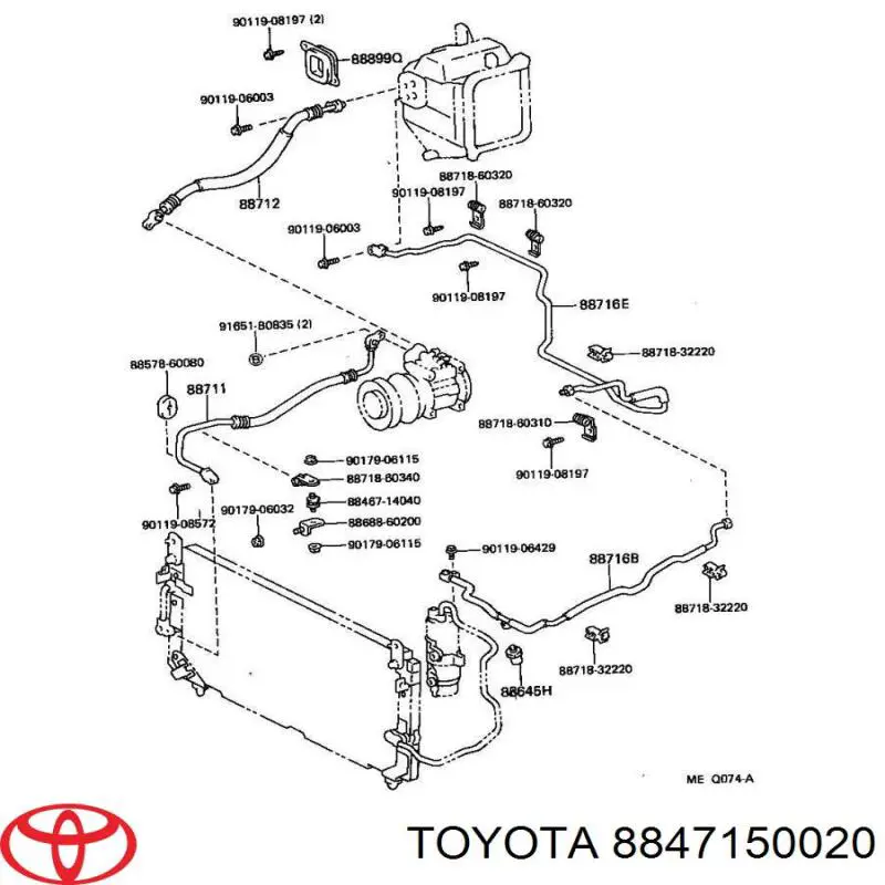 Осушитель кондиционера 8847150020 Toyota