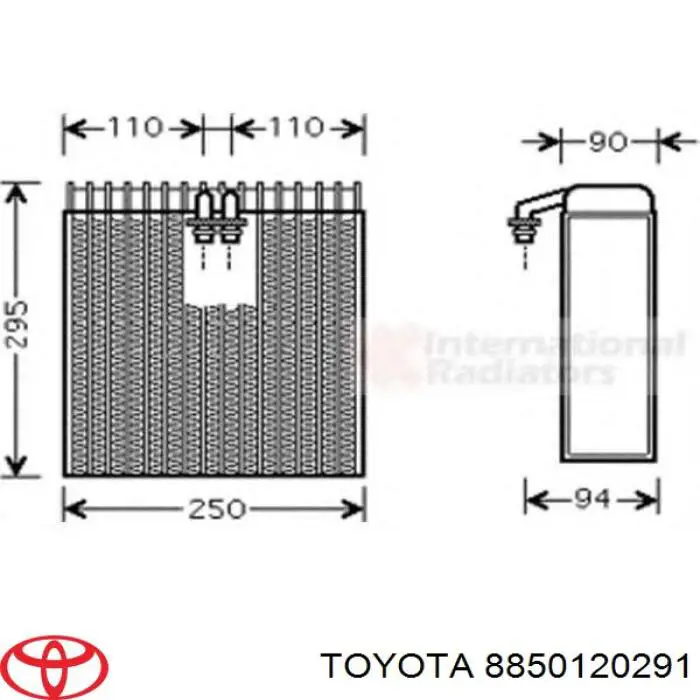 Vaporizador de aparelho de ar condicionado para Toyota Carina (T19)