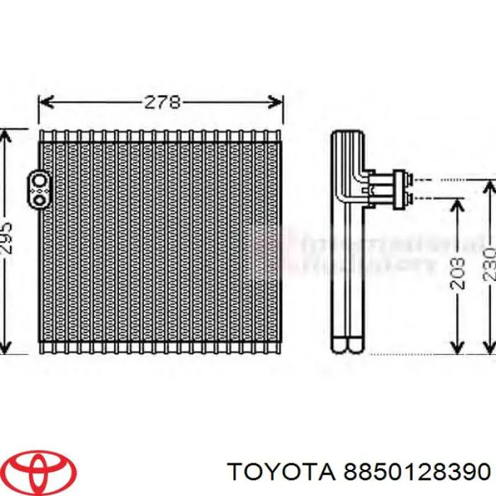 Vaporizador de aparelho de ar condicionado para Toyota Highlander 