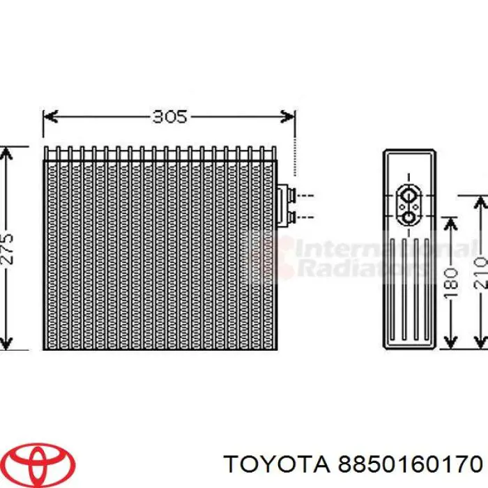 8850160170 Toyota испаритель кондиционера