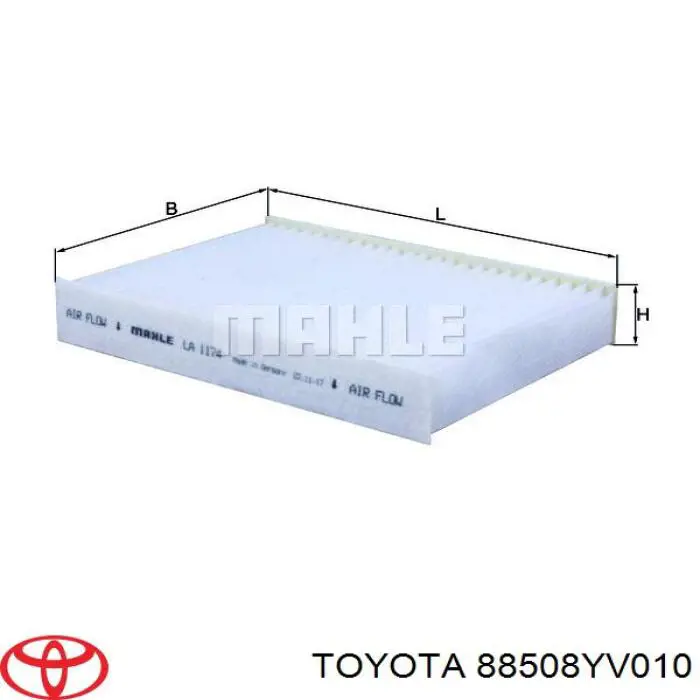 Фильтр воздушный отопителя Toyota 88508YV010 цена, от 5.54 USD