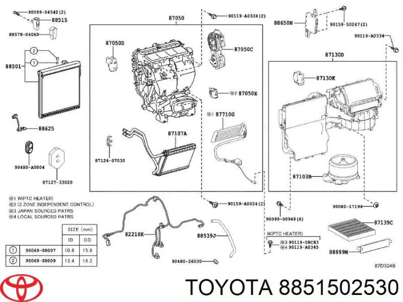 Клапан расширительный Toyota 8851502530 цена, от 15.20 USD