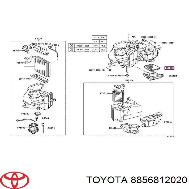 Фильтр воздушный отопителя Toyota 8856812020 цена, от 4.80 USD